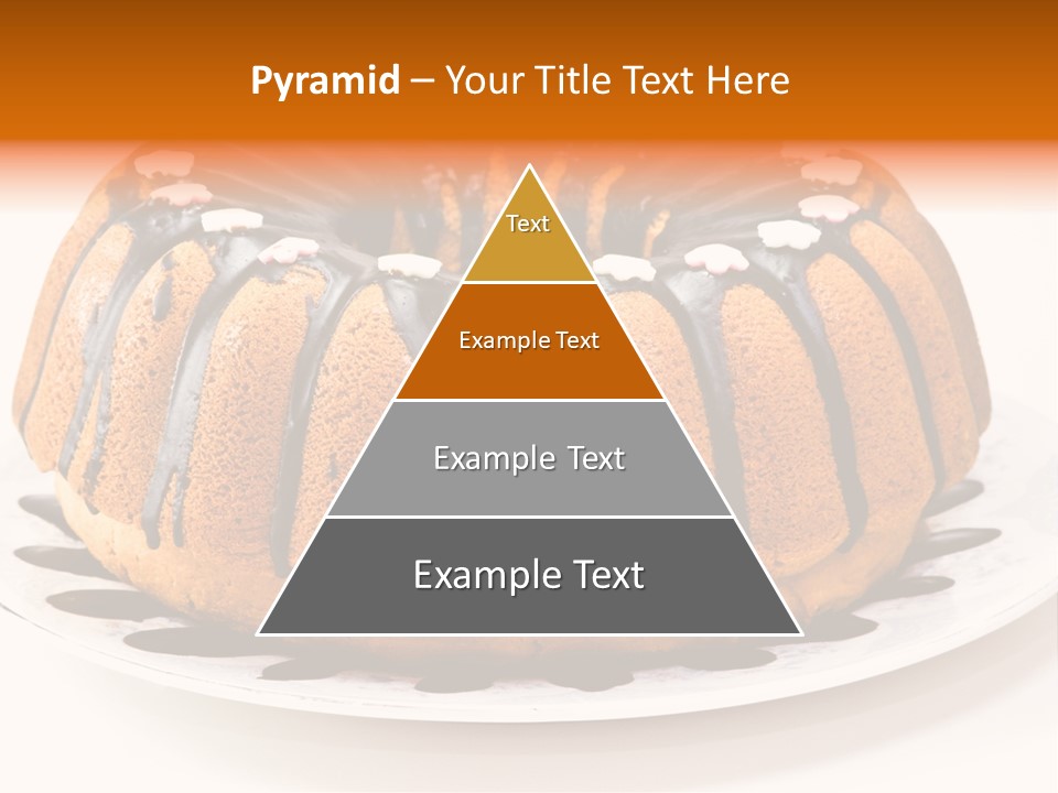 A Bundt Cake With Chocolate Icing On A Plate PowerPoint Template
