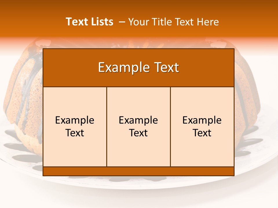 A Bundt Cake With Chocolate Icing On A Plate PowerPoint Template