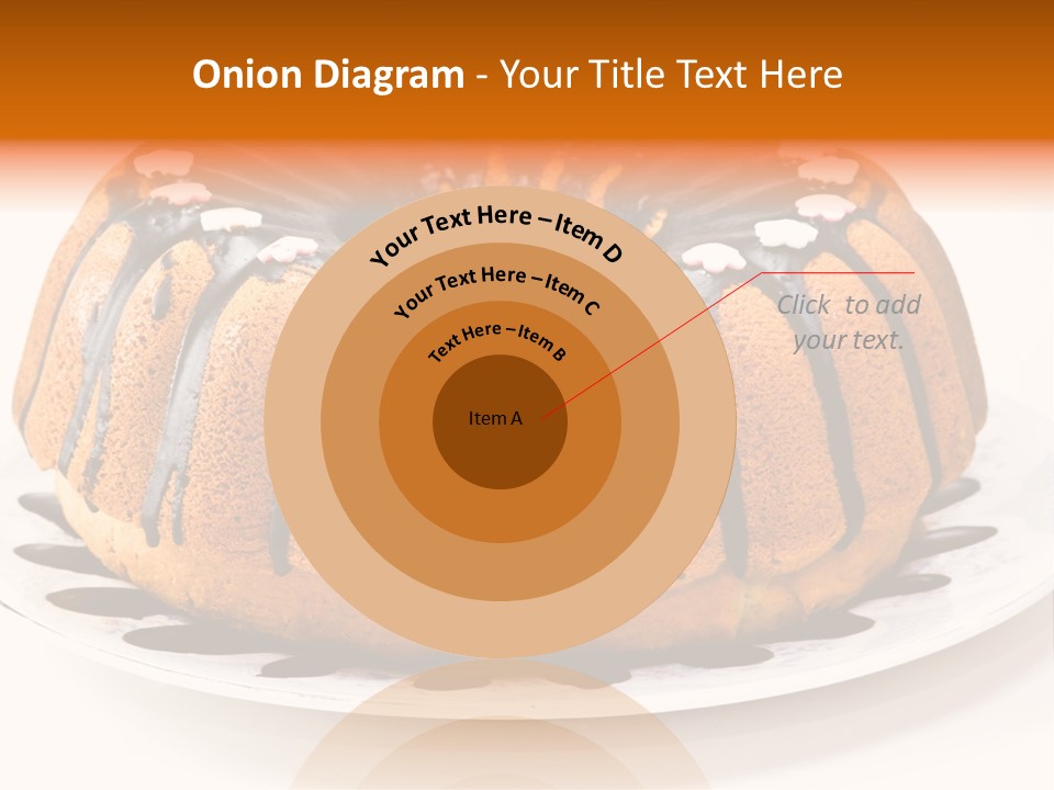 A Bundt Cake With Chocolate Icing On A Plate PowerPoint Template