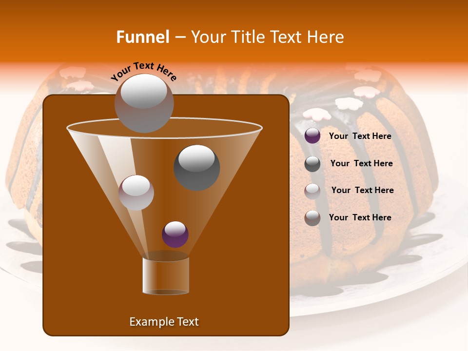 A Bundt Cake With Chocolate Icing On A Plate PowerPoint Template