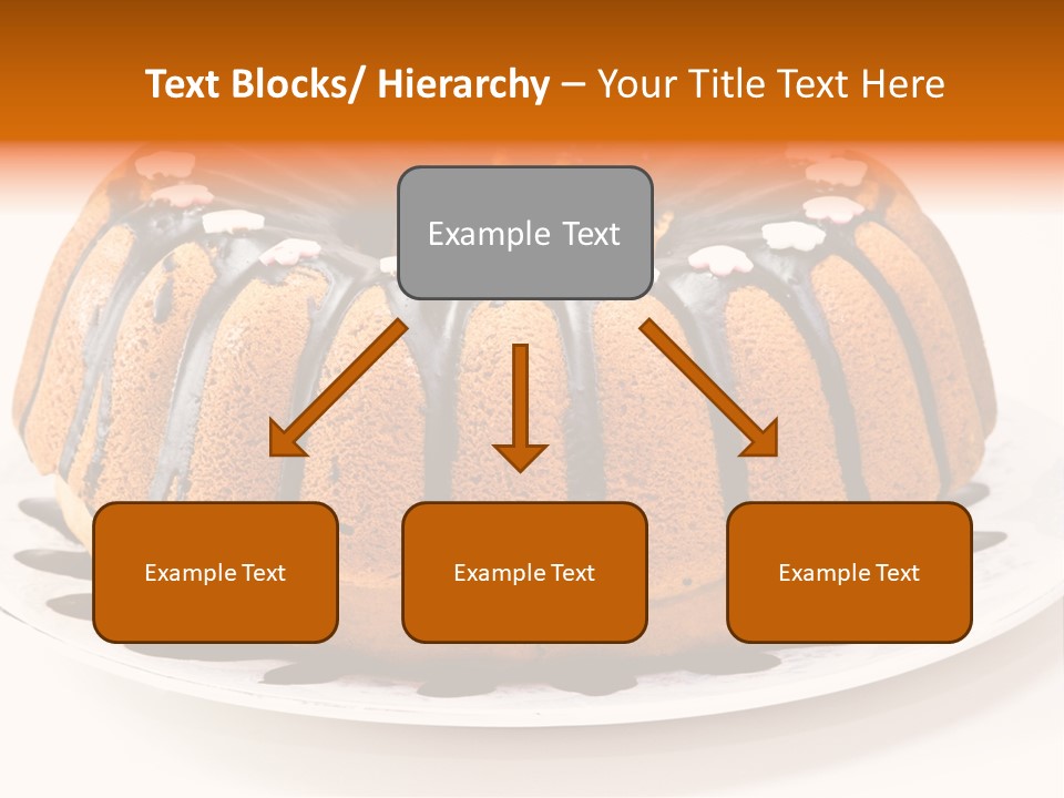 A Bundt Cake With Chocolate Icing On A Plate PowerPoint Template