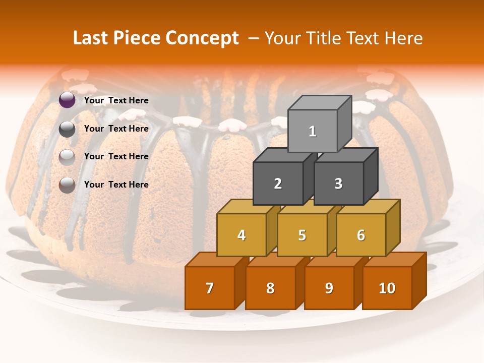 A Bundt Cake With Chocolate Icing On A Plate PowerPoint Template