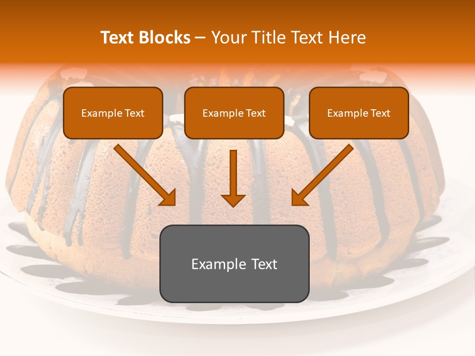 A Bundt Cake With Chocolate Icing On A Plate PowerPoint Template