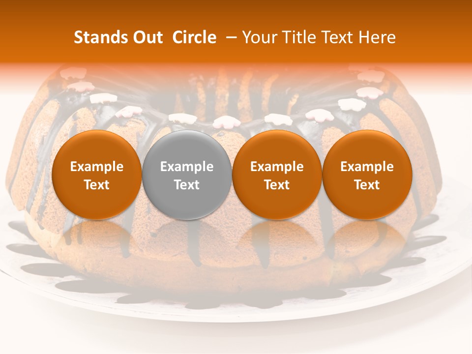 A Bundt Cake With Chocolate Icing On A Plate PowerPoint Template