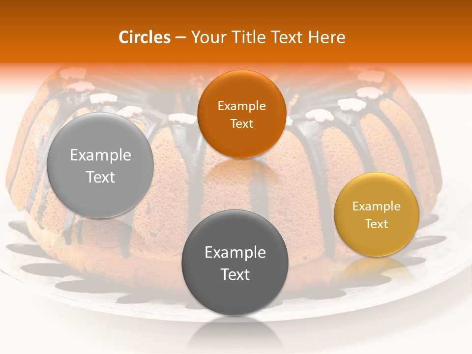 A Bundt Cake With Chocolate Icing On A Plate PowerPoint Template
