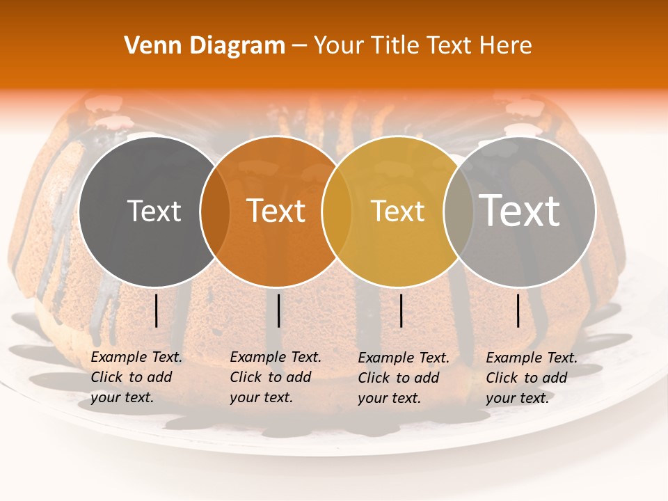 A Bundt Cake With Chocolate Icing On A Plate PowerPoint Template