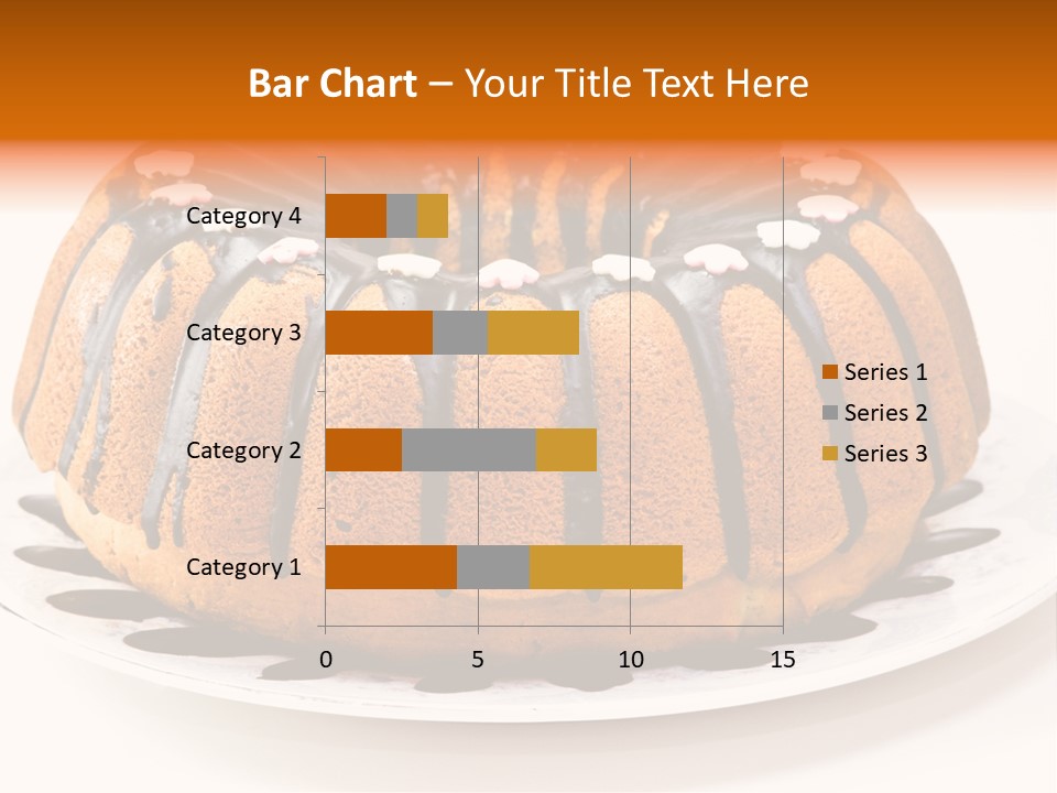 A Bundt Cake With Chocolate Icing On A Plate PowerPoint Template