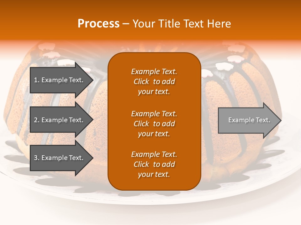 A Bundt Cake With Chocolate Icing On A Plate PowerPoint Template