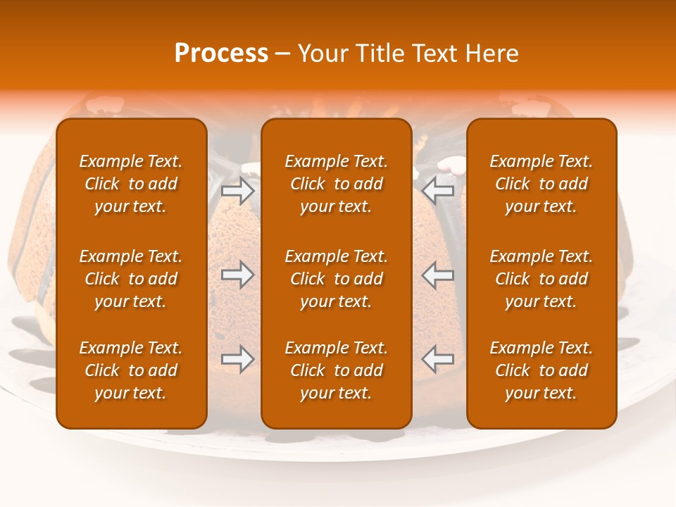 A Bundt Cake With Chocolate Icing On A Plate PowerPoint Template