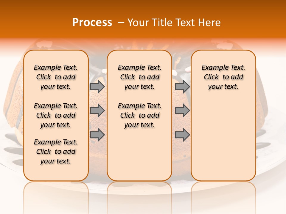A Bundt Cake With Chocolate Icing On A Plate PowerPoint Template
