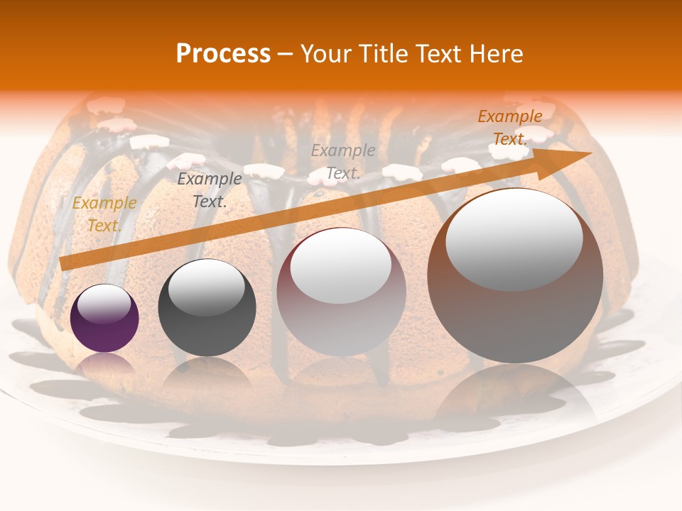 A Bundt Cake With Chocolate Icing On A Plate PowerPoint Template