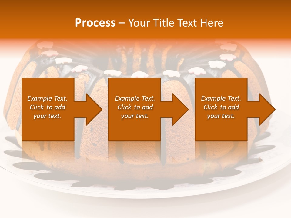 A Bundt Cake With Chocolate Icing On A Plate PowerPoint Template