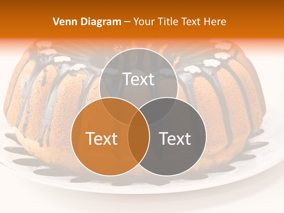 A Bundt Cake With Chocolate Icing On A Plate PowerPoint Template