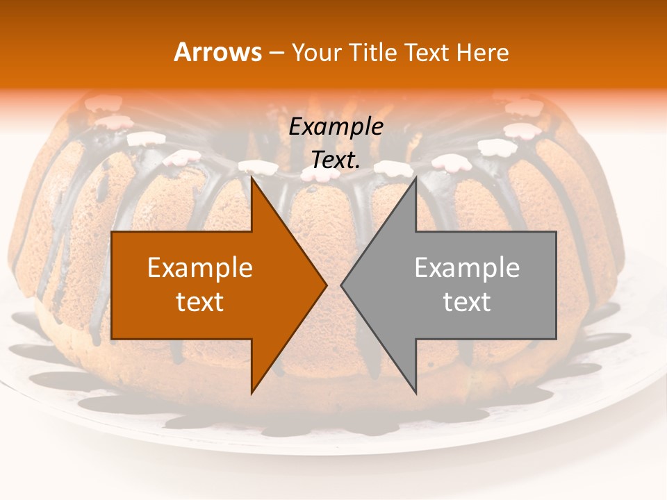 A Bundt Cake With Chocolate Icing On A Plate PowerPoint Template