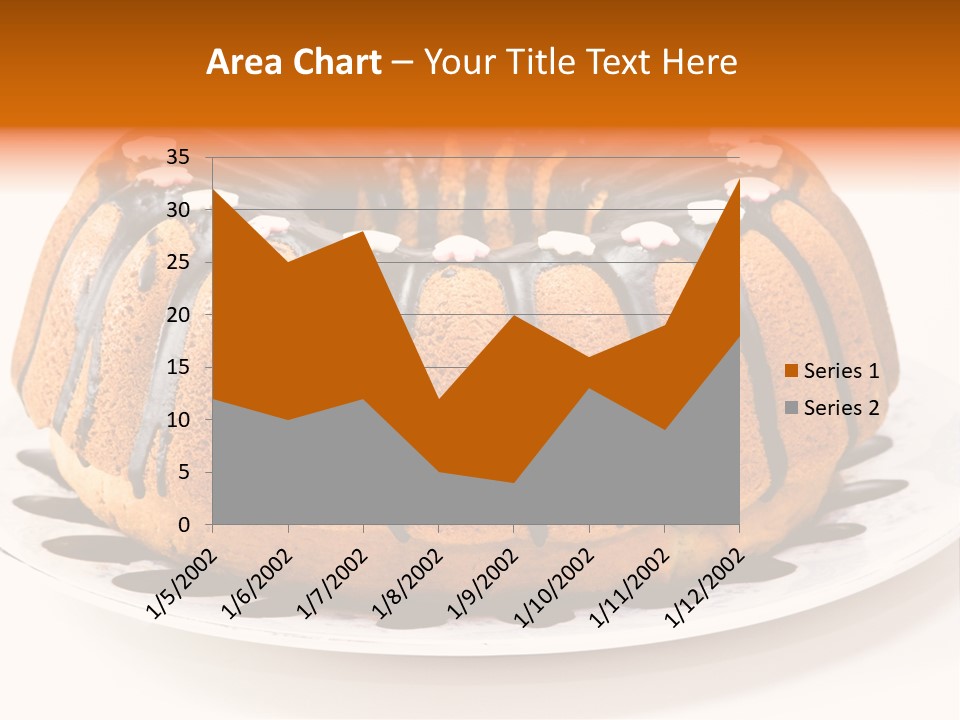 A Bundt Cake With Chocolate Icing On A Plate PowerPoint Template