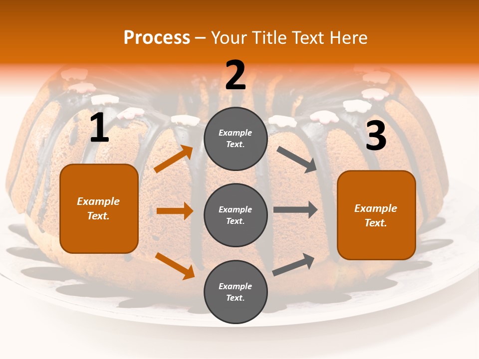 A Bundt Cake With Chocolate Icing On A Plate PowerPoint Template