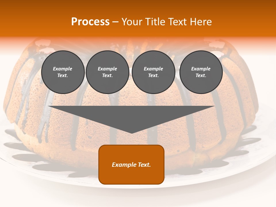 A Bundt Cake With Chocolate Icing On A Plate PowerPoint Template