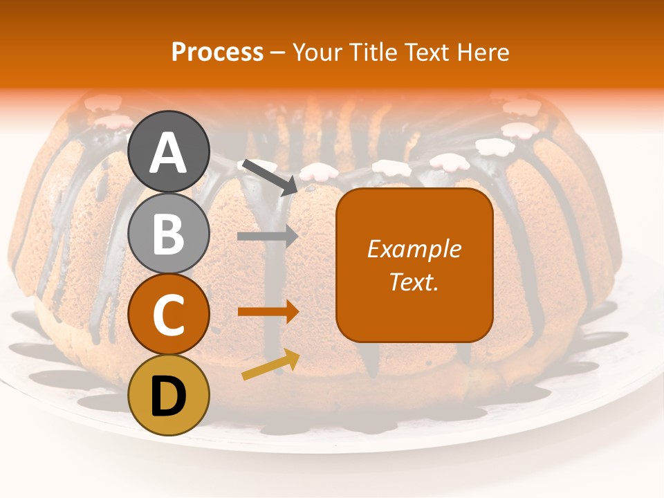 A Bundt Cake With Chocolate Icing On A Plate PowerPoint Template