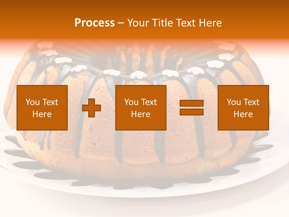A Bundt Cake With Chocolate Icing On A Plate PowerPoint Template