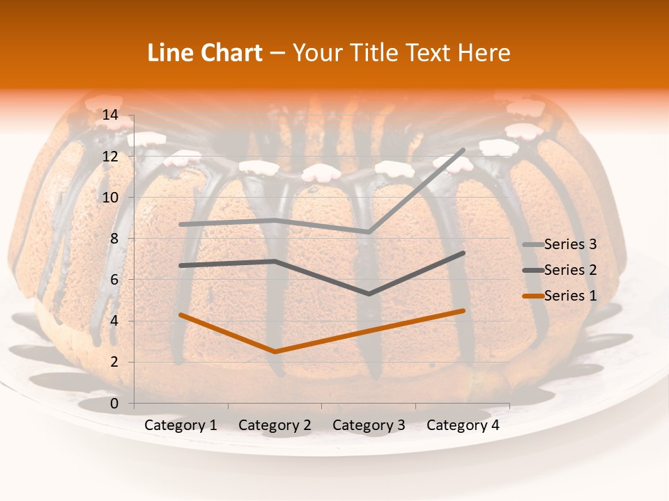 A Bundt Cake With Chocolate Icing On A Plate PowerPoint Template