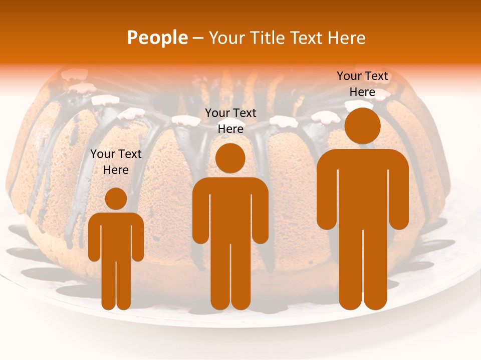 A Bundt Cake With Chocolate Icing On A Plate PowerPoint Template