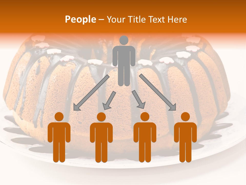 A Bundt Cake With Chocolate Icing On A Plate PowerPoint Template