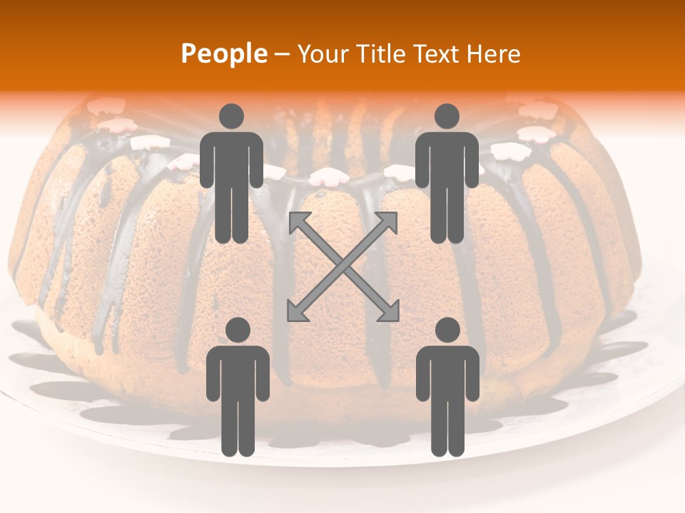 A Bundt Cake With Chocolate Icing On A Plate PowerPoint Template