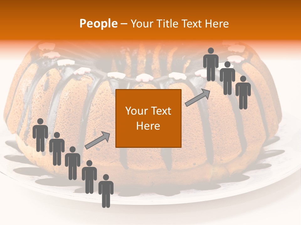 A Bundt Cake With Chocolate Icing On A Plate PowerPoint Template