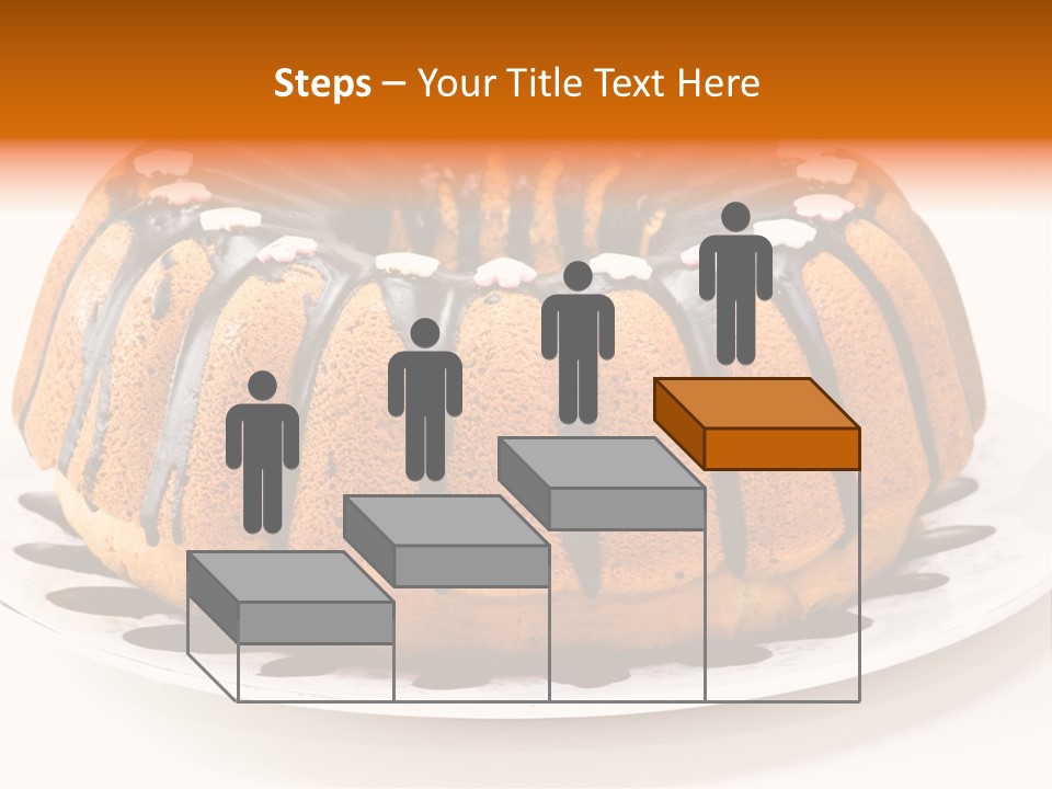 A Bundt Cake With Chocolate Icing On A Plate PowerPoint Template