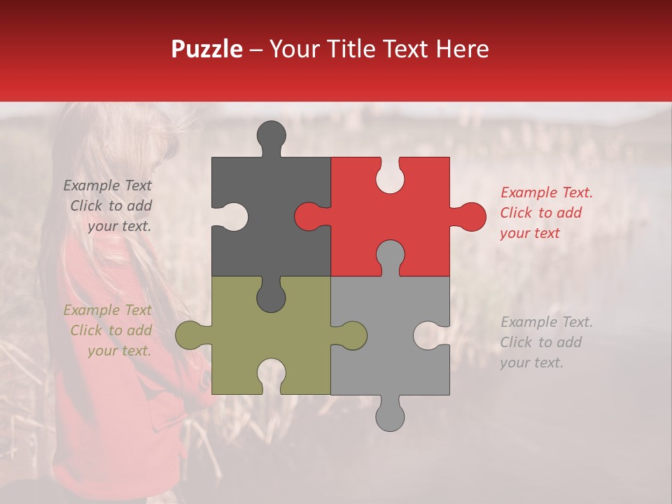 A Little Girl Standing Next To A Body Of Water PowerPoint Template