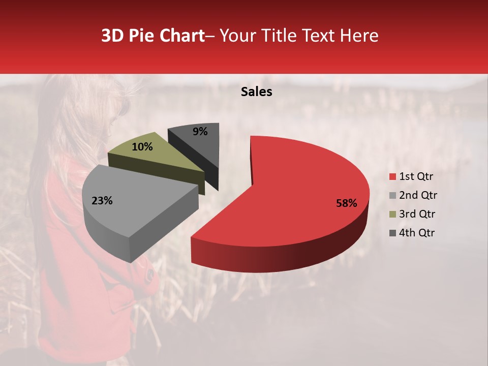 A Little Girl Standing Next To A Body Of Water PowerPoint Template