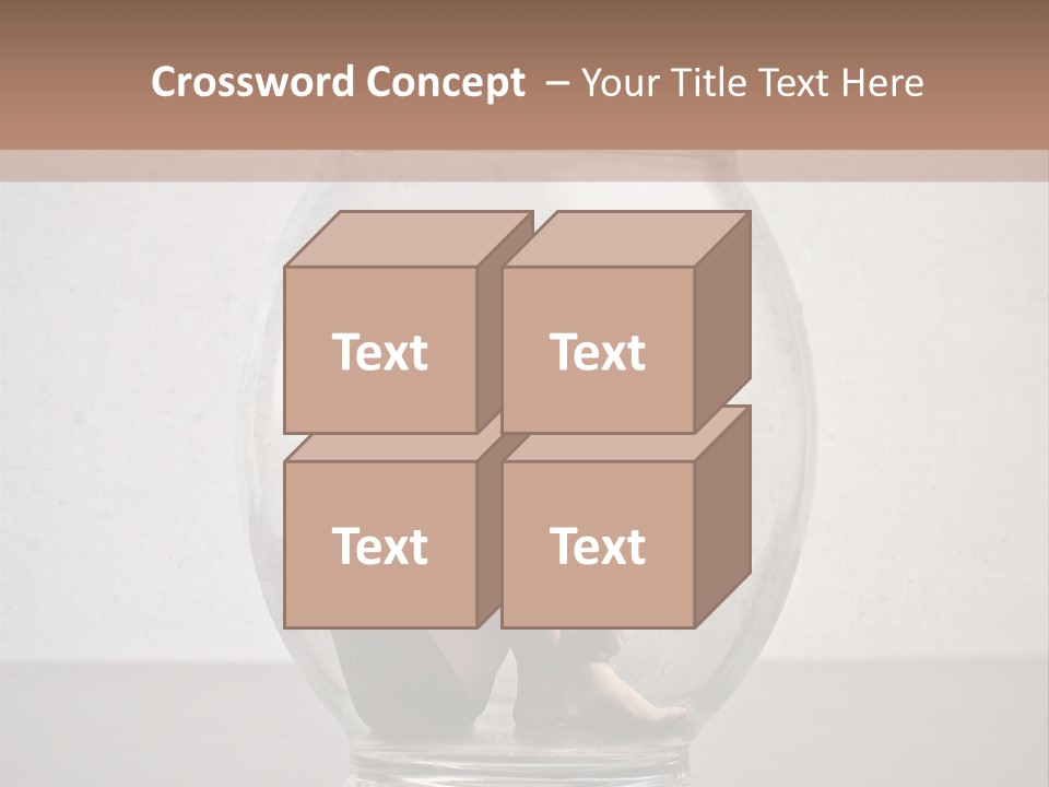 A Woman Sitting Inside Of A Glass Jar PowerPoint Template
