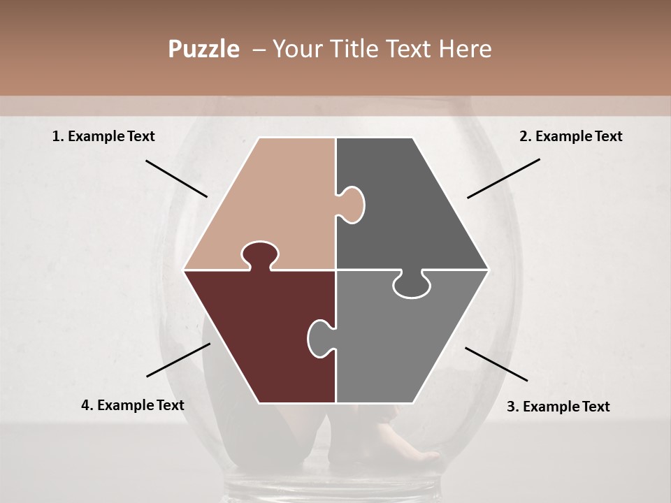 A Woman Sitting Inside Of A Glass Jar PowerPoint Template