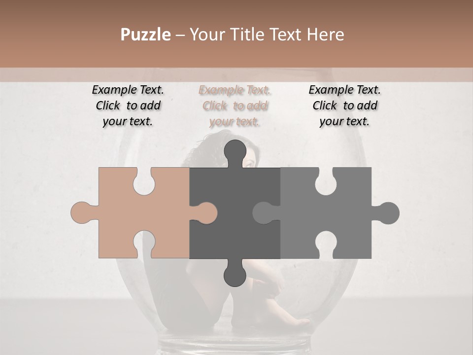 A Woman Sitting Inside Of A Glass Jar PowerPoint Template