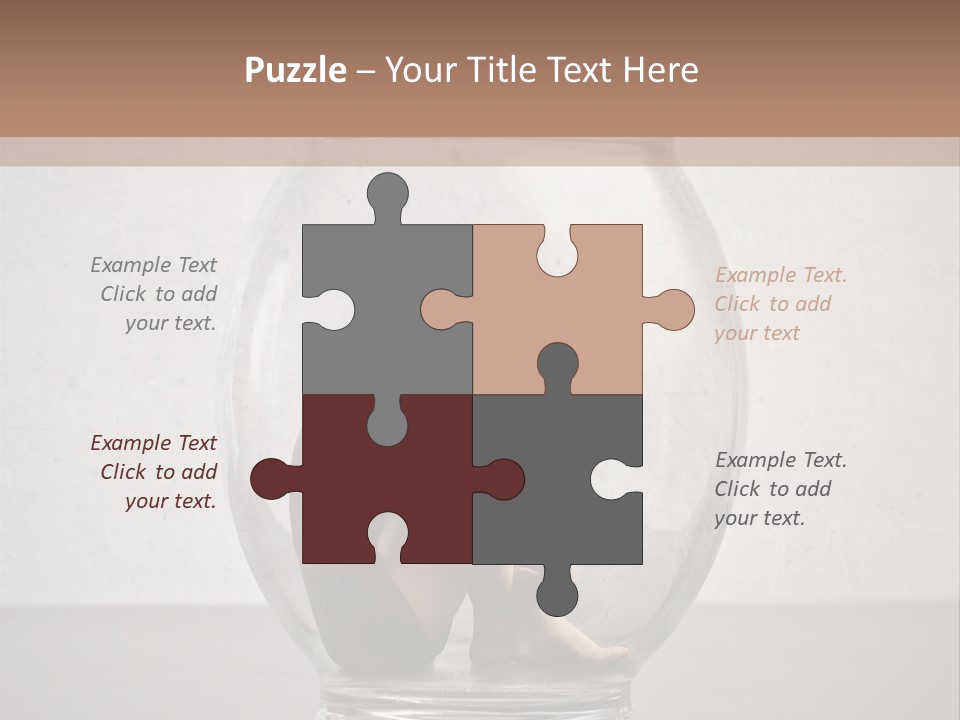 A Woman Sitting Inside Of A Glass Jar PowerPoint Template