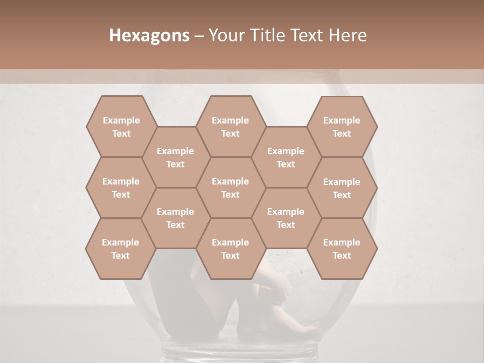 A Woman Sitting Inside Of A Glass Jar PowerPoint Template