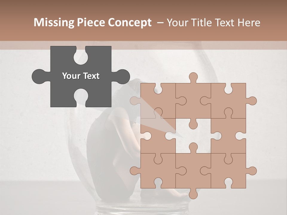 A Woman Sitting Inside Of A Glass Jar PowerPoint Template