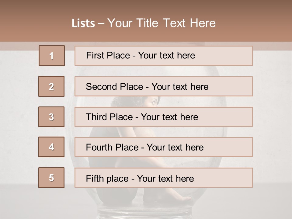 A Woman Sitting Inside Of A Glass Jar PowerPoint Template
