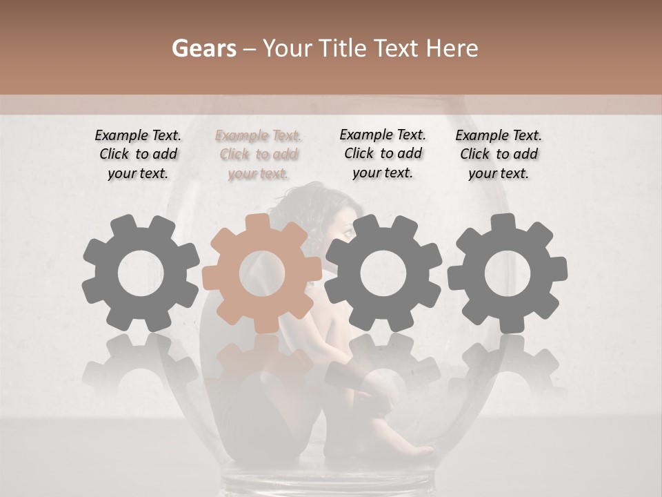 A Woman Sitting Inside Of A Glass Jar PowerPoint Template