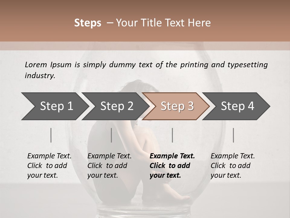 A Woman Sitting Inside Of A Glass Jar PowerPoint Template