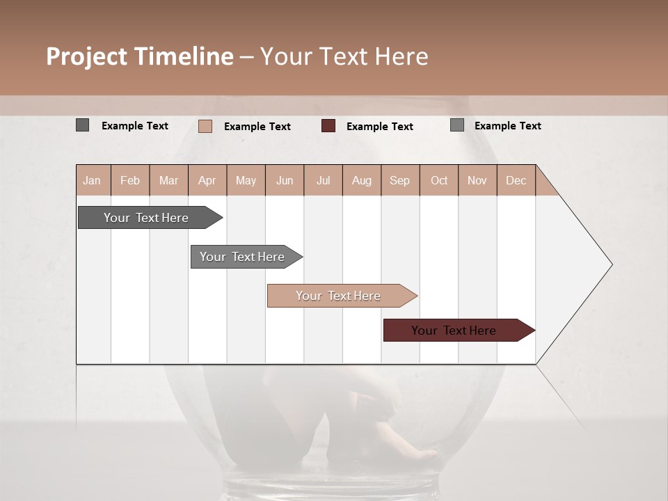 A Woman Sitting Inside Of A Glass Jar PowerPoint Template