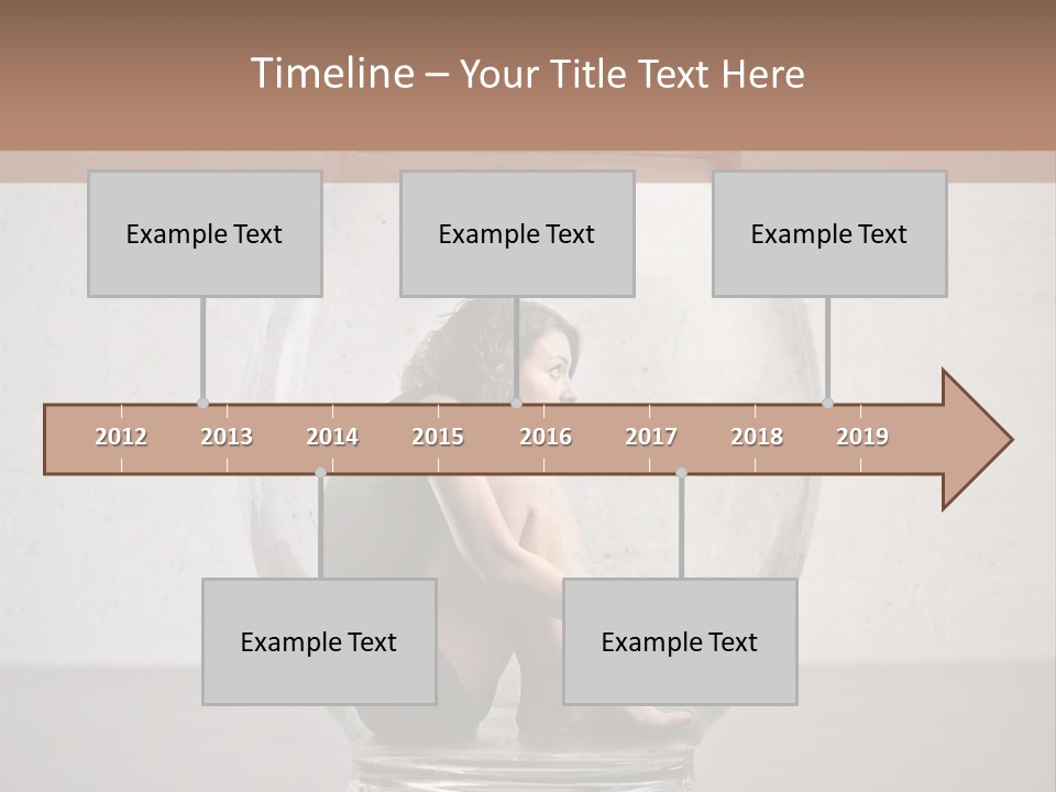 A Woman Sitting Inside Of A Glass Jar PowerPoint Template