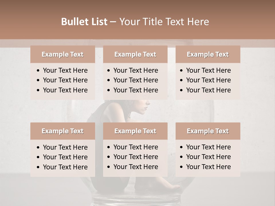 A Woman Sitting Inside Of A Glass Jar PowerPoint Template