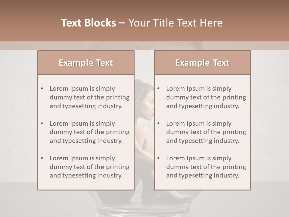 A Woman Sitting Inside Of A Glass Jar PowerPoint Template