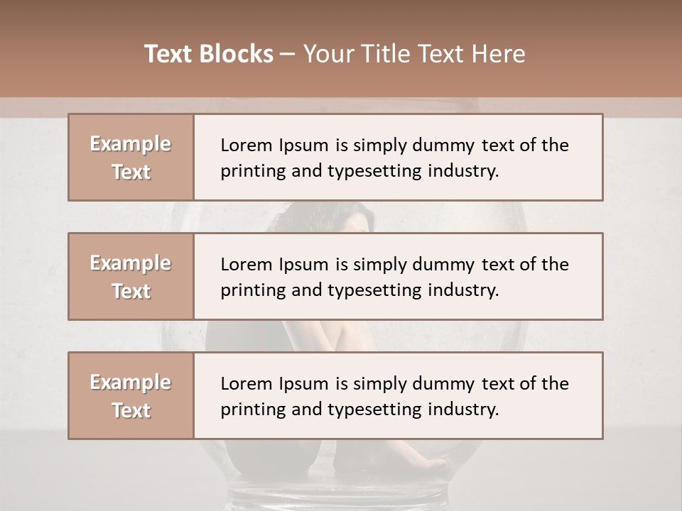 A Woman Sitting Inside Of A Glass Jar PowerPoint Template