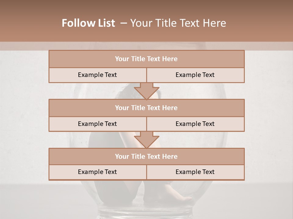 A Woman Sitting Inside Of A Glass Jar PowerPoint Template
