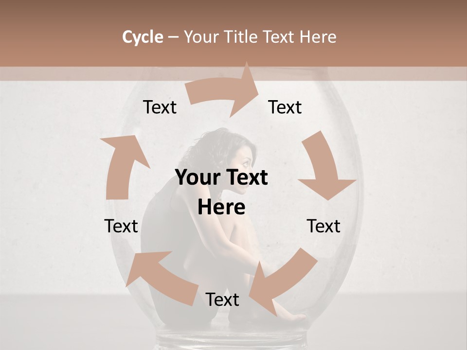 A Woman Sitting Inside Of A Glass Jar PowerPoint Template