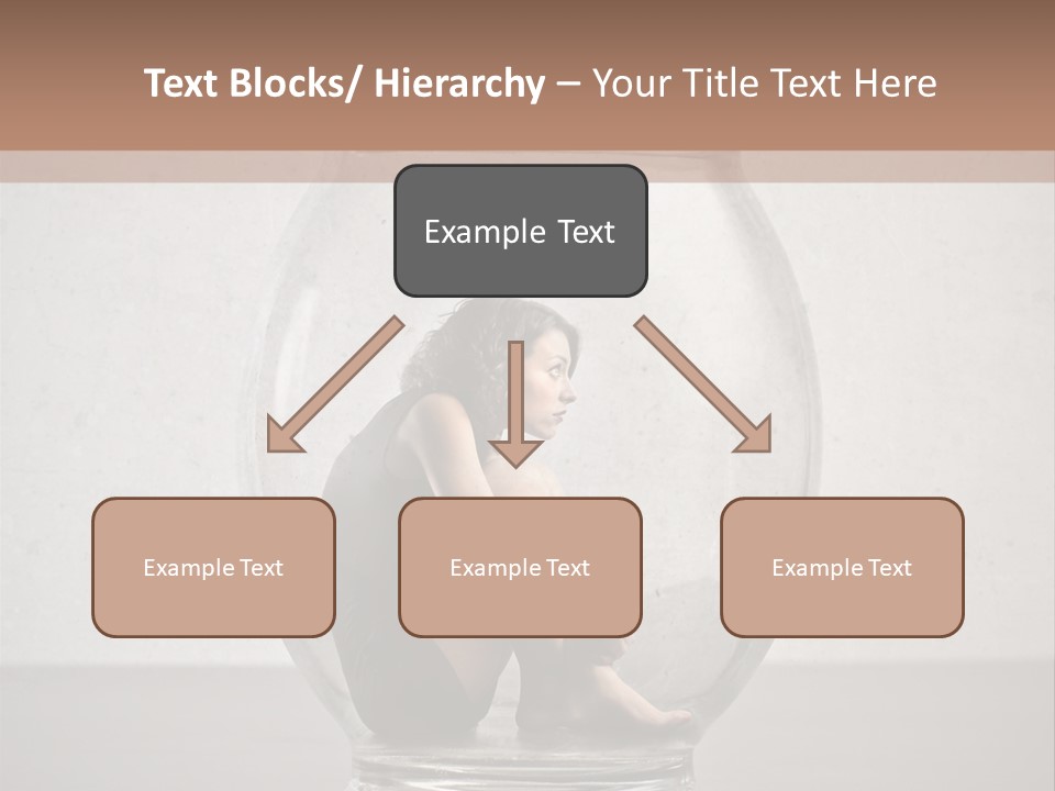 A Woman Sitting Inside Of A Glass Jar PowerPoint Template