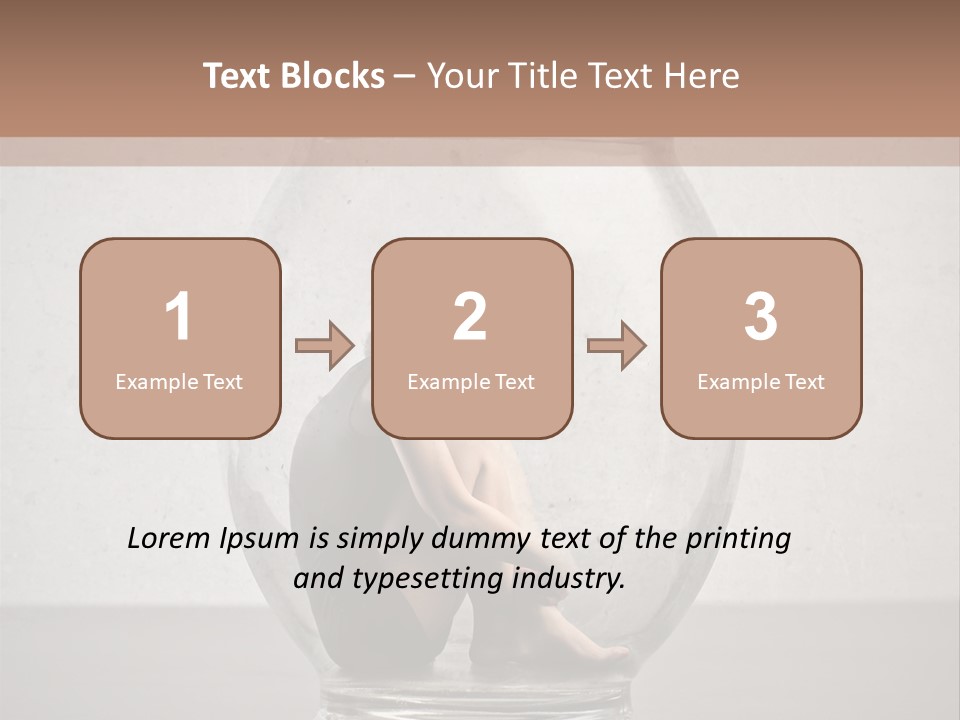 A Woman Sitting Inside Of A Glass Jar PowerPoint Template