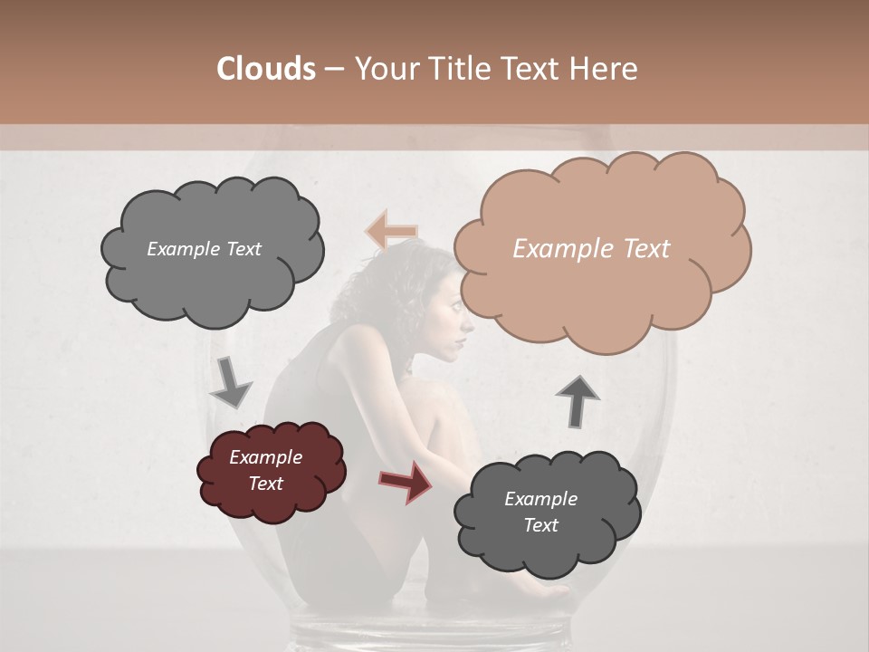 A Woman Sitting Inside Of A Glass Jar PowerPoint Template